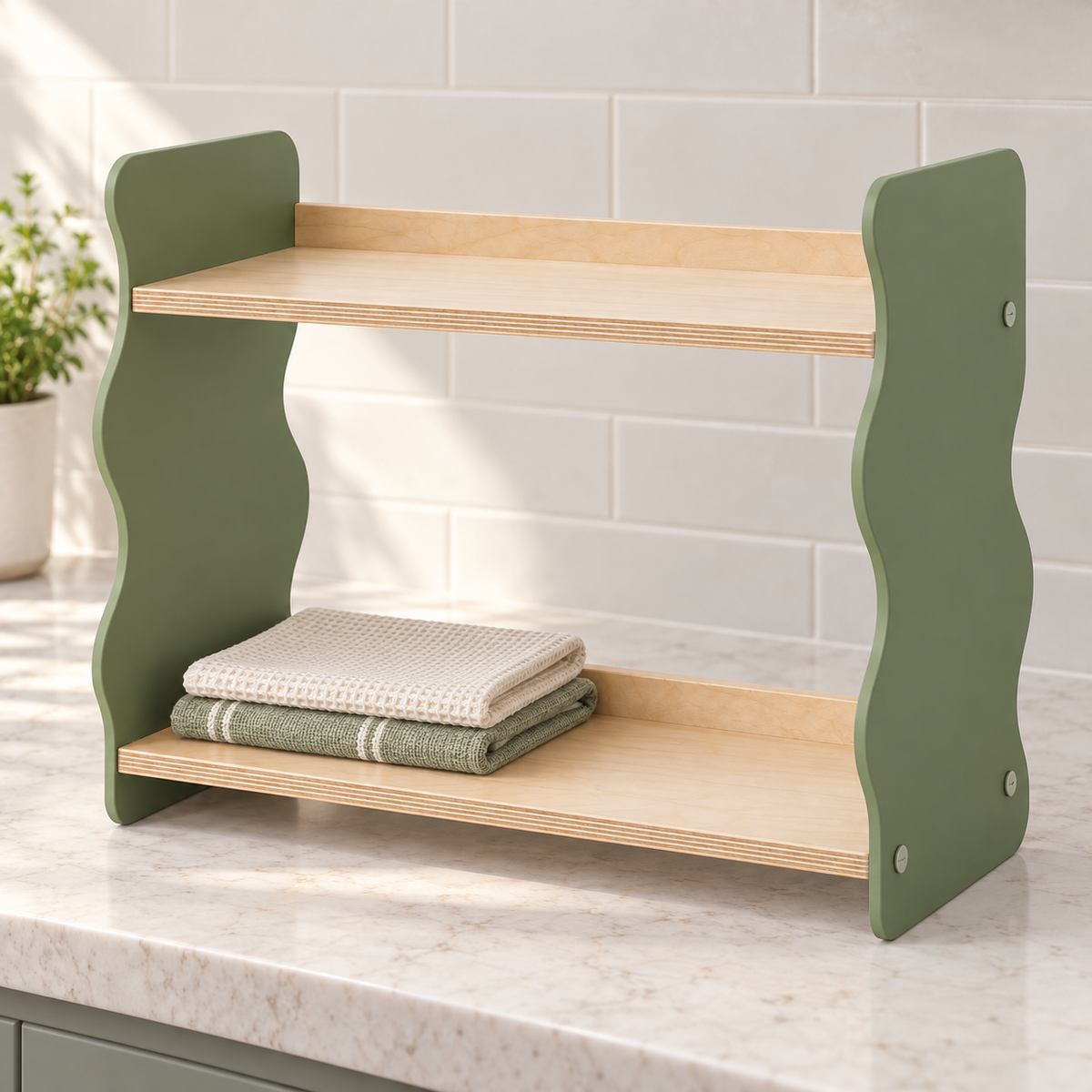 Wave-Side Counter Organizer